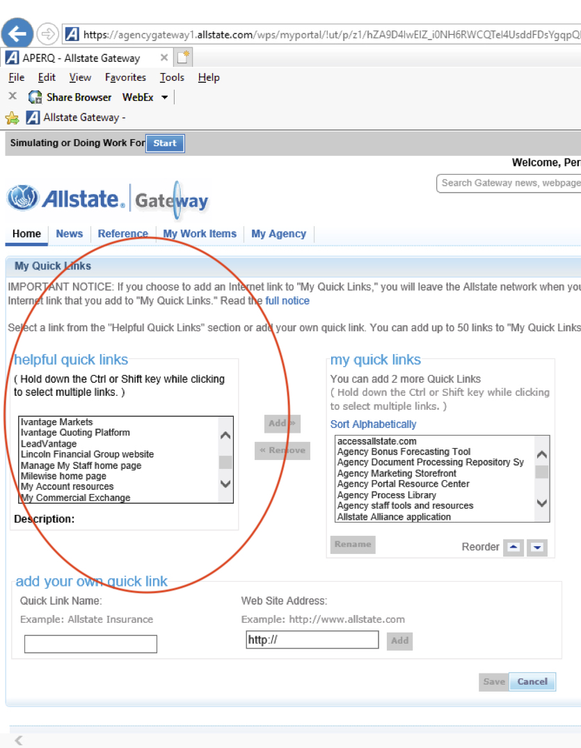 Creating a LeadVantage Quicklink